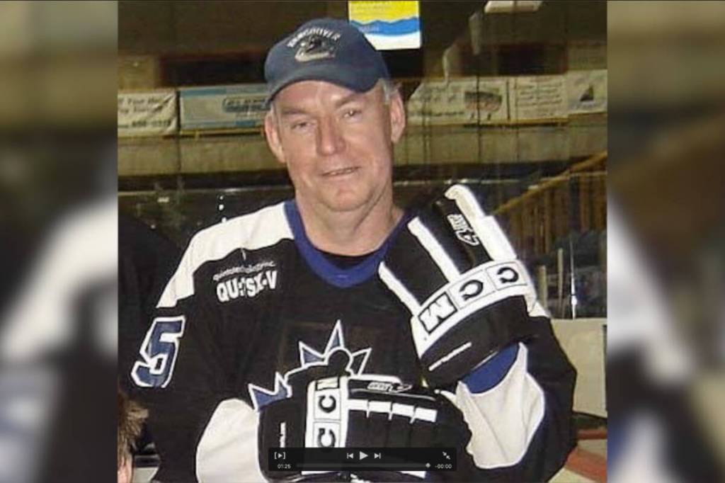 A memorial bench for late Vernon Morning Star editor Glenn Mitchell was unveilled at Lakeview Park in 2023. (Mitchell family photo)